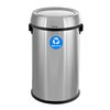 Alpine Industries Trash Can, Stainless Steel Brushed, Stainless Steel/Plastic ALP470-65L-1-R